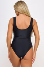One Piece Lace-Up Deep Plunge Neckline Valery Swimsuit