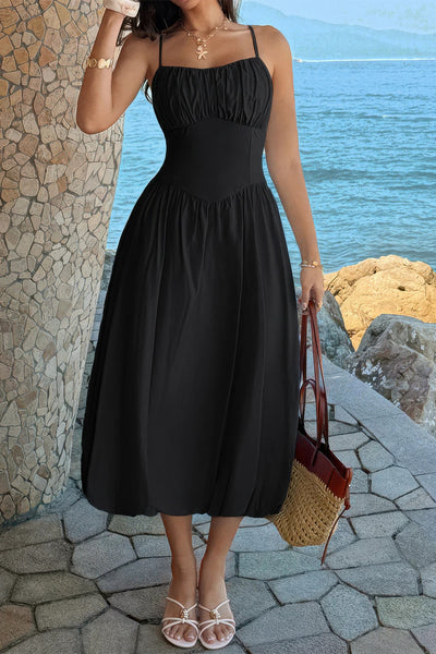 Sleeveless Ruched Bust Lightweight Dress