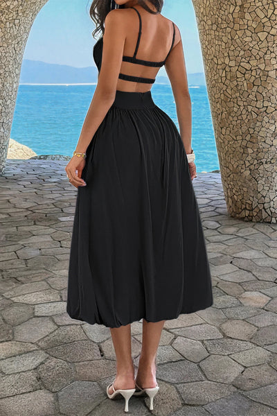Sleeveless Ruched Bust Lightweight Dress