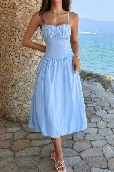 Sleeveless Ruched Bust Lightweight Dress