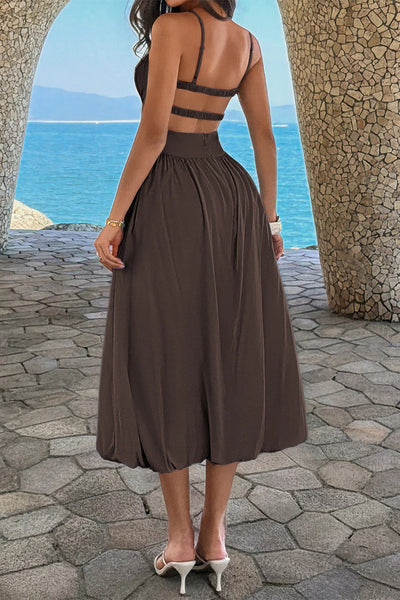 Sleeveless Ruched Bust Lightweight Dress