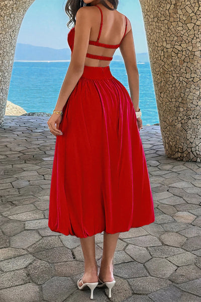 Sleeveless Ruched Bust Lightweight Dress