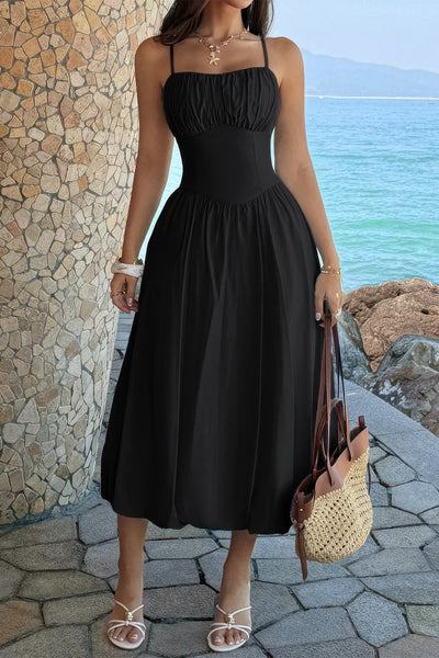 Sleeveless Ruched Bust Lightweight Dress