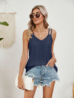 Sleeveless Florira Cutout Eyelet Tank Top