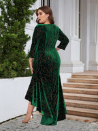 Plus Size Ruffle Hem High-Low Formal Dresses Dress