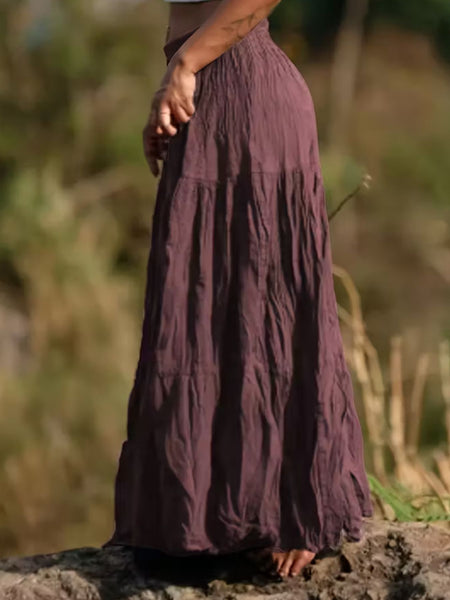 Women Long Tiered Maxi Skirt