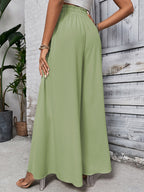 Women's Tied High Waist Wide Leg Pants