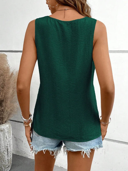 Women's V-Neck Ruched Tank Top