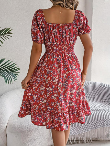 Women's Printed Short Sleeve Dress