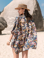 Women's Three-Piece Cover Up and Shorts Set