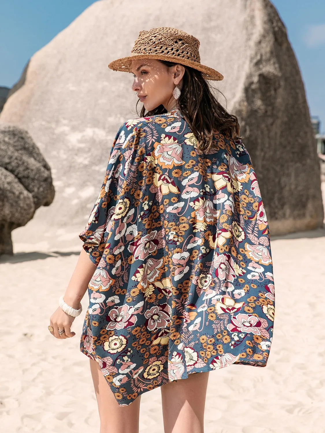 Women's Three-Piece Cover Up and Shorts Set