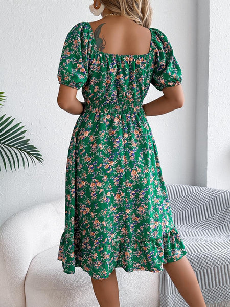 Women's Printed Short Sleeve Dress