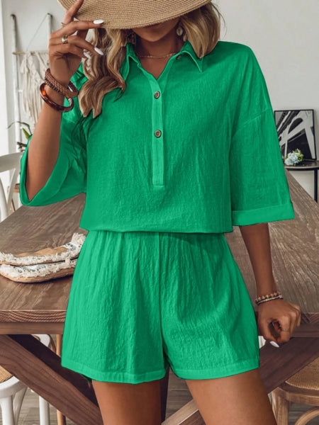 Women's Half Sleeve Shorts Set