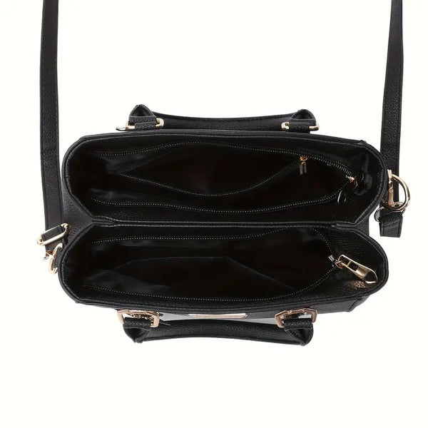 Crossbody Shoulder Bag with Zippered Phone Pocket Multiple Compartments