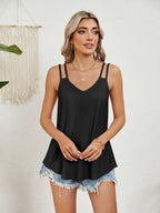 Sleeveless Florira Cutout Eyelet Tank Top