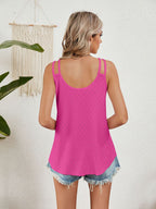 Sleeveless Florira Cutout Eyelet Tank Top