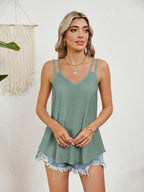 Sleeveless Florira Cutout Eyelet Tank Top