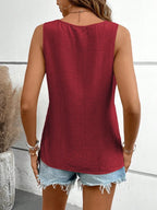 Women's V-Neck Ruched Tank Top