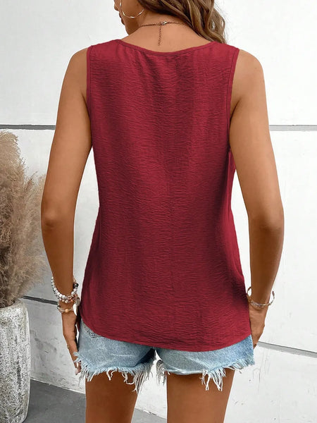 Women's V-Neck Ruched Tank Top