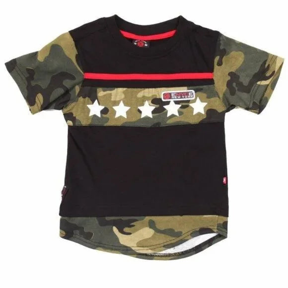 Boy's Short Sleeves Top With Jeans 2 Piece Set