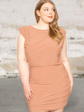 Plus Size Sleeveless Mini Dress