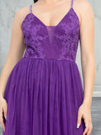 Sleeveless Tulle Maxi Dress