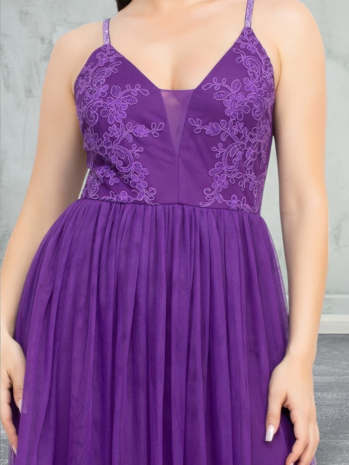 Sleeveless Tulle Maxi Dress
