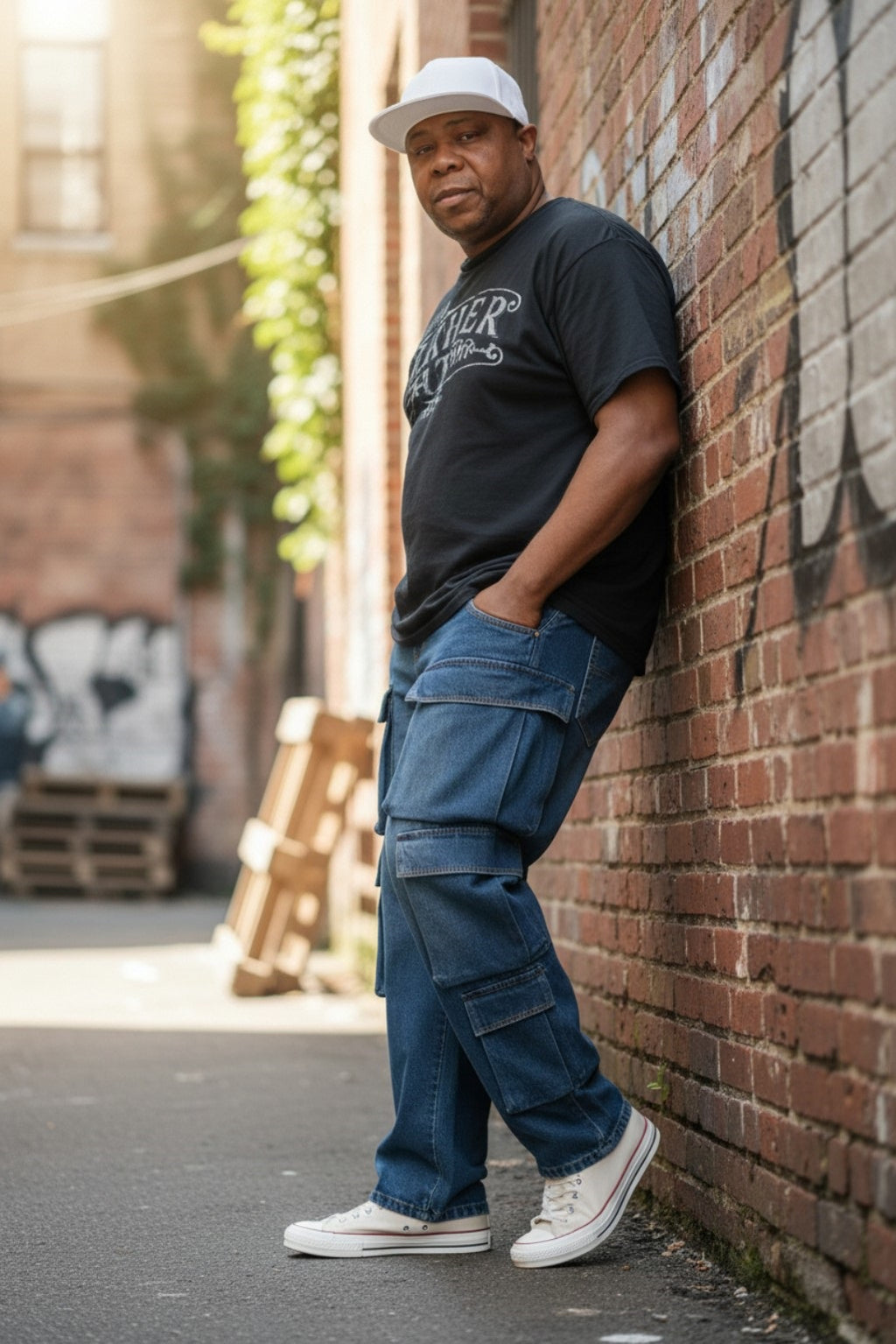 Men's loose Fit Cargo Jeans