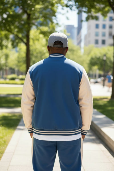 Mens Casual Snap Button Front Jacket & Pants Set