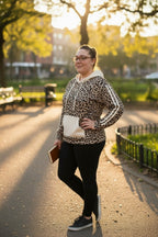 Leopard Print Kangaroo Pocket Hooded