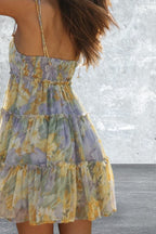 Sleeveless Square Neck Light Weight Mini Cami Dress