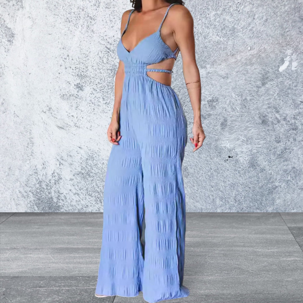 Sleeveless Cut-Out Wide Leg Jumpsuit
