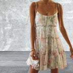 Sleeveless Square Neck Light Weight Mini Cami Dress