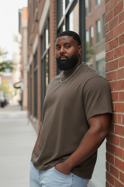 Men's Short Sleeve Moss Green Top