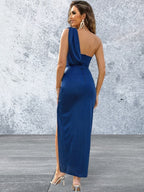 One-Shoulder Split Maxi Dress