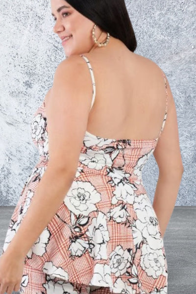 Plus Size Juniors Layered Floral Romper
