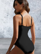 Ruched Sweetheart Neck One-Piece Swimwear