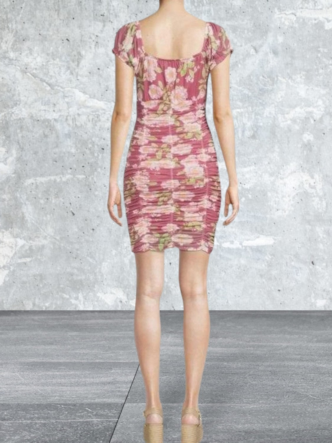 Juniors sweetheart neckline ruched dress