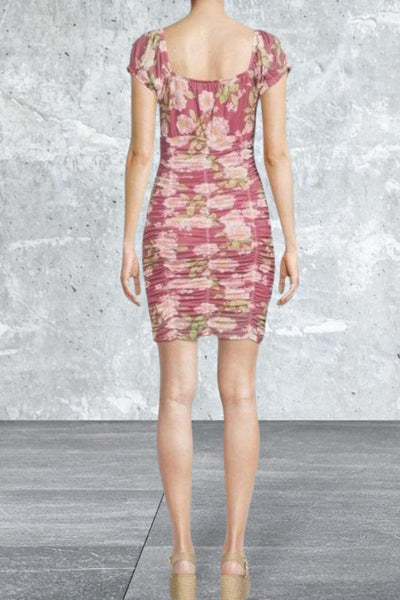 Juniors sweetheart neckline ruched dress