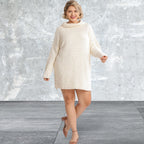 Plus Size Long Sleeve Sweater Dress