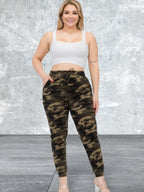 Plus Size Camo Print Joggers