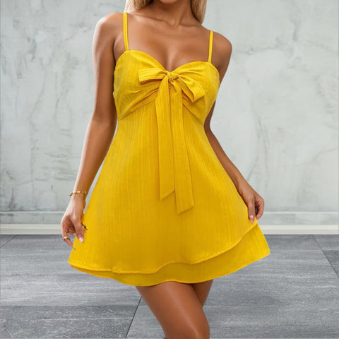 Sleeveless Layered Sweetheart Mini Cami Dress