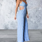 Sleeveless Cut-Out Wide Leg Jumpsuit