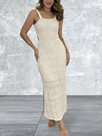 Cutout Side Slit Maxi Tank Dress