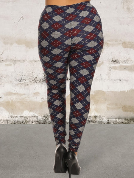Plus Size Multi Color Knit Legging
