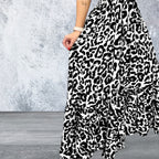 Leopard Print Spaghetti Strap Maxi Dress