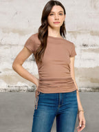 Side Ruched Detail Top