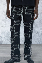 Men's Straight Leg Black Denim Jeans