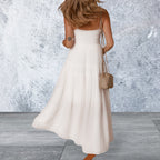Spaghetti Straps High Waist Elegant Long Dress