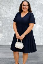 KIRUNDO Eyelet Summer Short Sleeve Dresses With Pockets